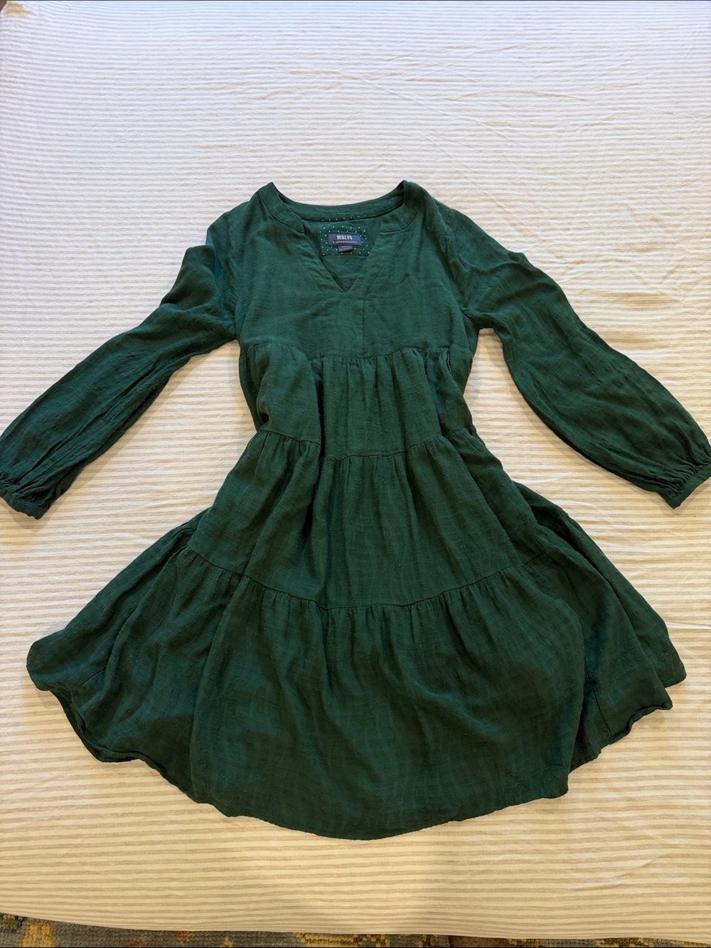 Anthropologie Long Sleeved Green Dress
